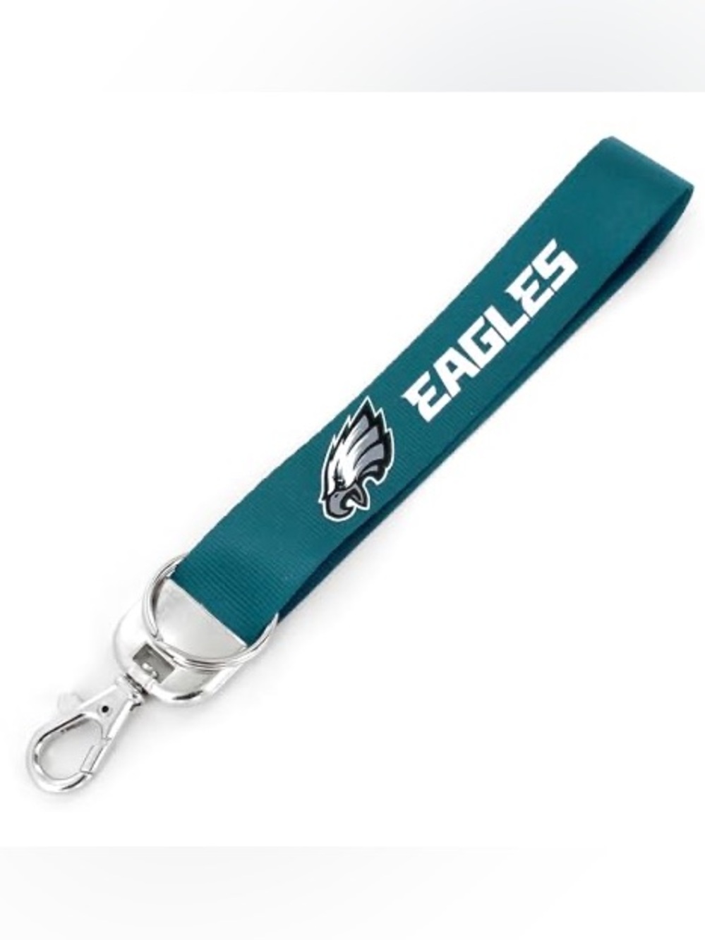 NWT Philadelphia Eagles Aminco Deluxe Wristlet Keychain NFL Football Key Fob